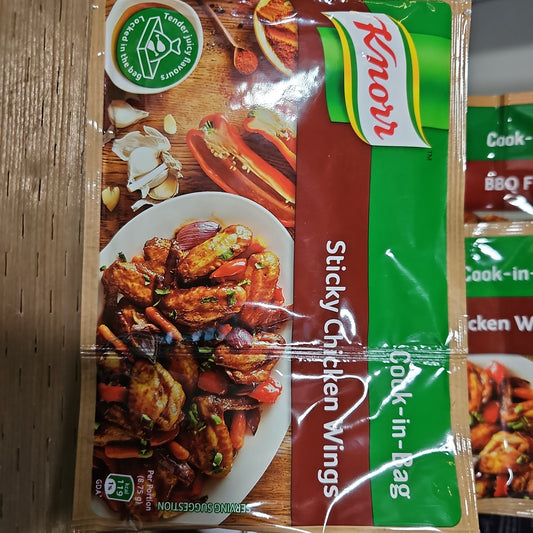 Knorr sticky wings Chicken Cook-In-Bag 35g