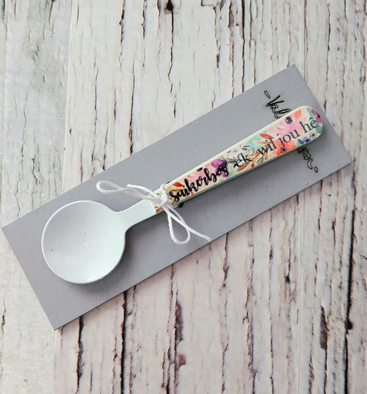 Enamel sugar spoon - suikerbos ek wil jou he