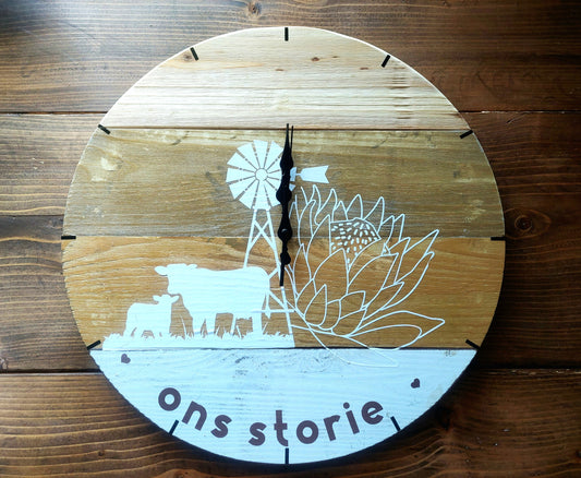 Beautifull hand made wall Clock 46cm