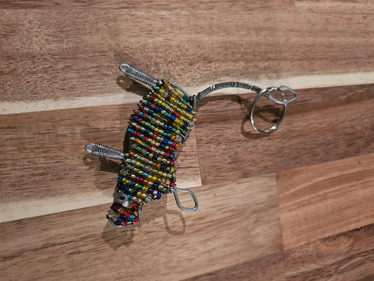 Beaded vlakvark keyring