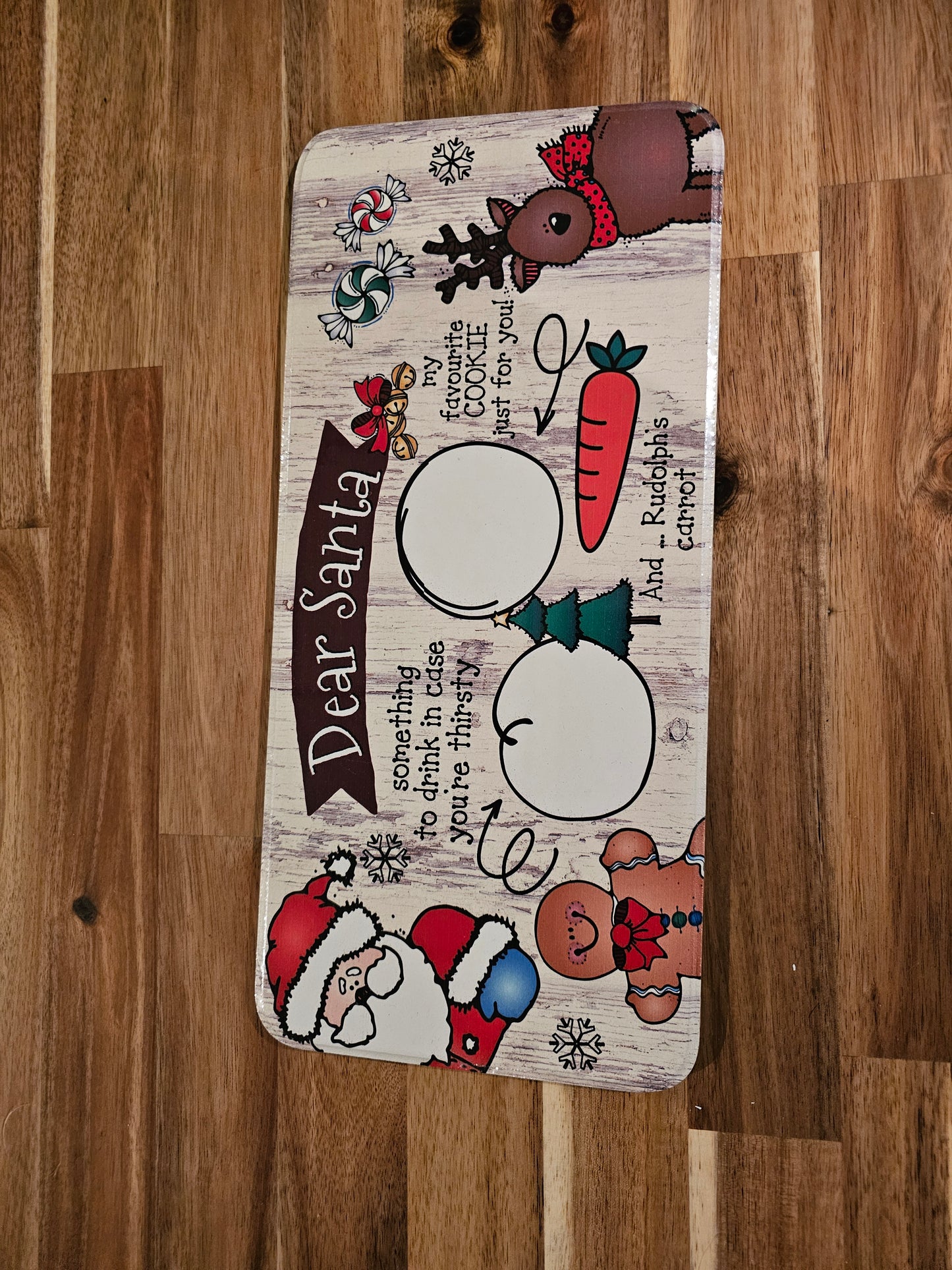 Dear Santa cookie board