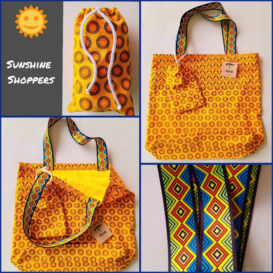 Shweshwe Bag in a pouch