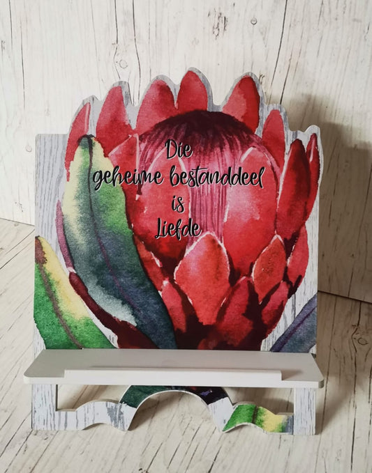 Recipe book/tablet stand Dark Protea