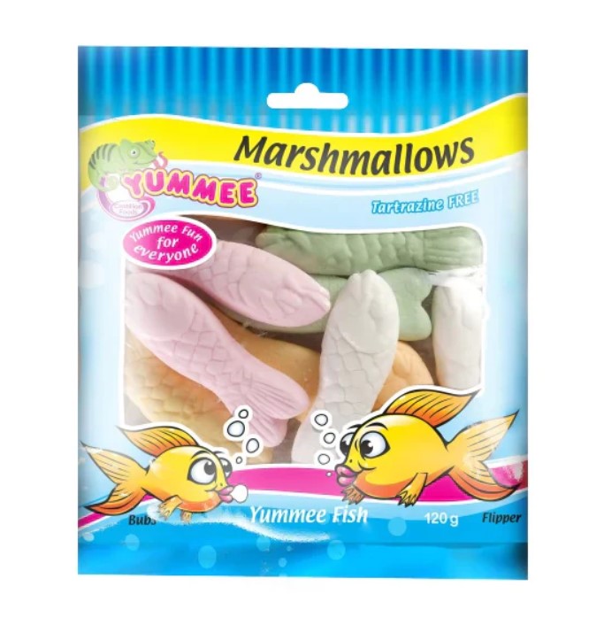 Yummee Marshmallow Fish, 120g